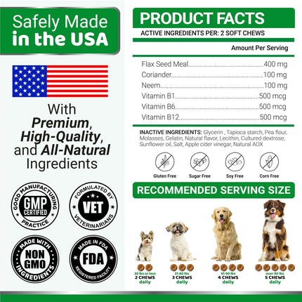 Natural Flea and Tick Prevention for Dogs – 170 Chewables – Safe Treatment for All Breeds and Ages – Made in USA – Fast & Free Shipping at www.petpexi.com