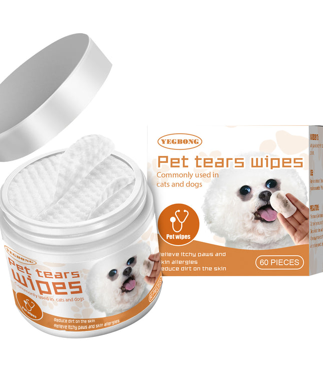 Yegbong Pet Wet Wipes for Dogs & Cats – Tear Stain Removal & Gentle Eye Cleaning | Petpexi