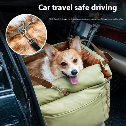 Portable Pet Car Kennel – Washable & Safe Travel Chair for Cats