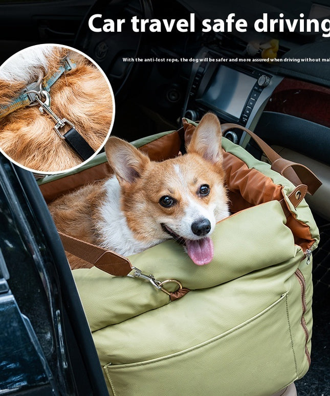 Portable Pet Car Kennel – Washable & Safe Travel Chair for Cats