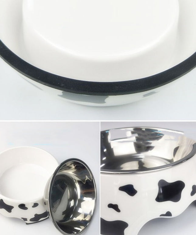 Stainless Steel Pet Bowl – Cute Anti-Slip Cat & Dog Feeding Bowl | Petpexi