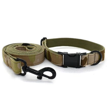 Camouflage Dog Leash & Collar Set – Stylish & Durable Polyester Pet Accessories | Petpexi
