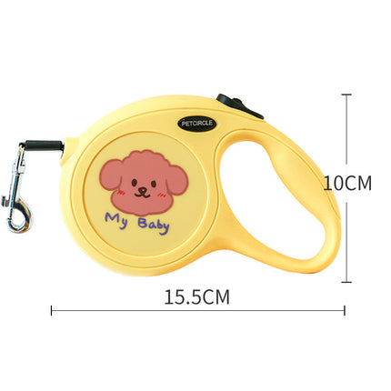 Cartoon Tractable Dog Leash 5m - Retractable Pet Leash for All Dogs - petpexi.com