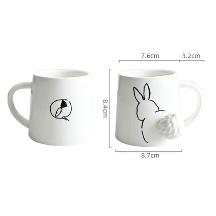 Japanese Creative Cat Ceramic Mug – Cartoon Style with Lid & Spoon | PetPexi