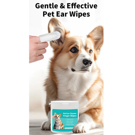 Pet Ear Cleaning Wipes for Dogs & Cats – Gentle, Hypoallergenic & Effective Ear Care | Petpexi