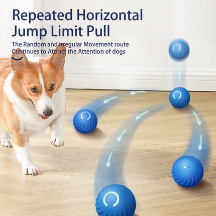 Interactive Bouncing Ball for Dogs - Self-Moving, USB Rechargeable Smart Toy