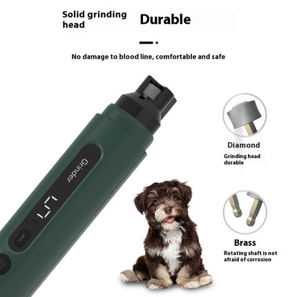 Electric Dog Nail Grinder with 5-Speed Settings – Rechargeable Pet Nail Trimmer for Dogs & Cats | Petpexi