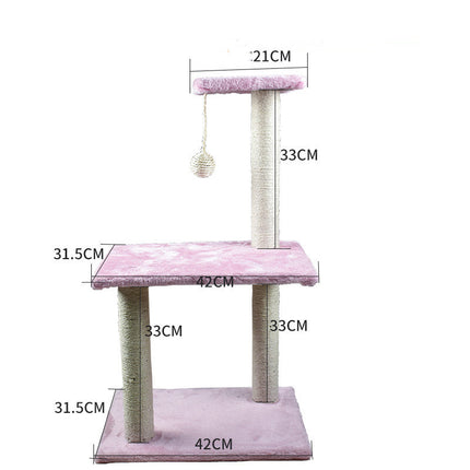 Cat Climbing Frame Litter Tree with Integrated Grab – Solid Wood Stylish Design | Petpexi