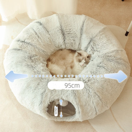 Cat Nest Four Seasons Universal Closed Tunnel – Plush Cozy Hideaway for Multiple Cats | Petpexi