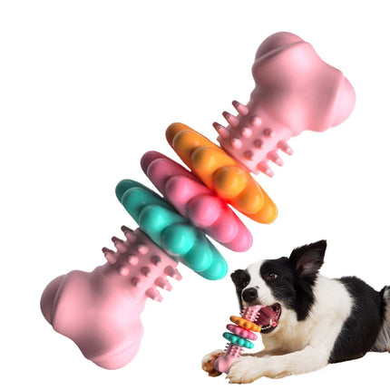Indestructible TPR Bone Chew Toy for Dogs - Teeth Cleaning & Anxiety Relief - Petpexi.com