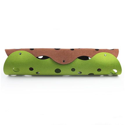 Cat Tunnel Felt Pom Splicing Deformable Kitten Nest – Interactive Collapsible Pet Toy | Petpexi