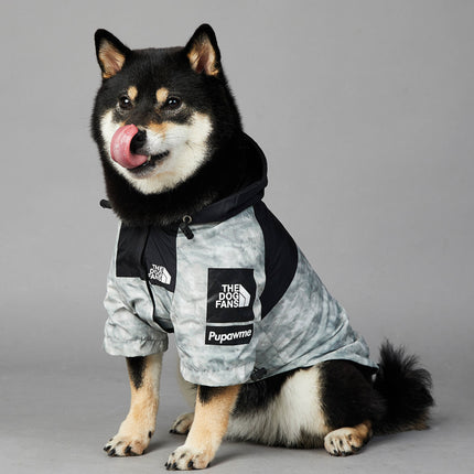 Printed Dog Shell Jacket – Lightweight Waste Paper Style Coat for Large Dogs | Petpexi