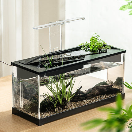 Premium Acrylic Lazy Aquarium with Built-In Filter, Heater & LED Lighting – Small | www.petpexi.com