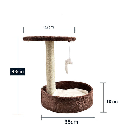 Cat Climbing Frame Litter Tree with Integrated Grab – Solid Wood Stylish Design | Petpexi