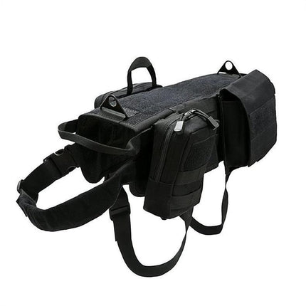 Ihrtrade Tactical Dog Harness Molle System Vest Adjustable Military for Small Large Dogs - Best Harness for French Bulldogs, Puppy Harness - petpexi.com