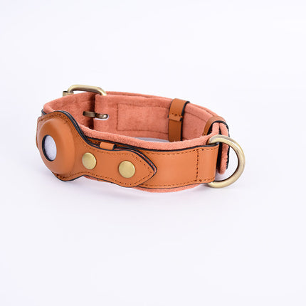 Tracker GPS Protective Case Pet Dog Anti-Lost Collar – Premium Leather AirTag Holder