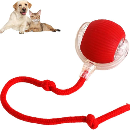 Smart Rolling Ball Toy for Dogs & Cats – Interactive 360° Motion with Rope | petpexi.com