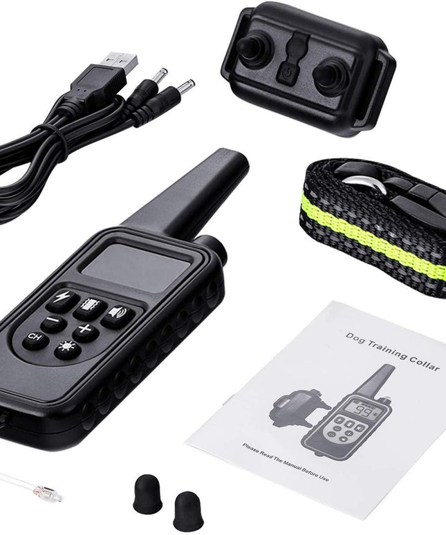 800M Waterproof Dog Trainer Collar – Remote Training with Shock, Vibration & Sound | Petpexi