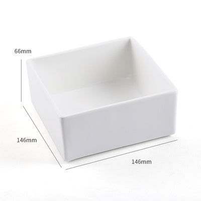 Luxury Ceramic Pet Food Bowl – Elegant Square Dish for Dogs & Cats | Petpexi