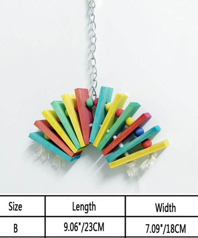 Parrot Nibble Toy – Safe, Fun, and Colorful Bead Bird Toy