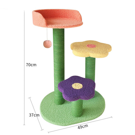 Cat Tower – Wear-Resistant Sisal Climbing Tree with Scratch Board | Petpexi