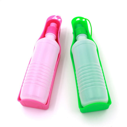 Portable Dog Water Bottle with Built-In Bowl – 500ml Travel Feeder | Petpexi