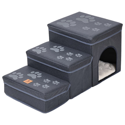 Cat Kennel Cage Multifunctional Dog Stairs with Upper Bed Sofa – Premium Pet Climbing Supplies