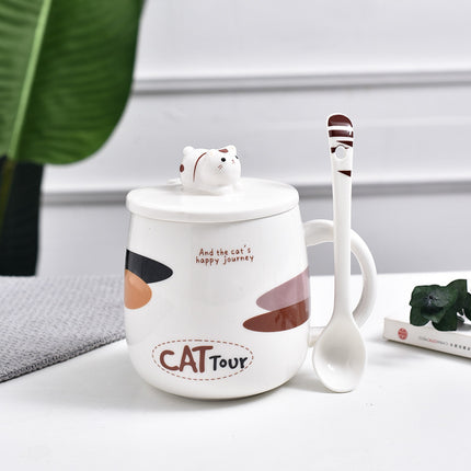 Cute Cat Mug – 420ml Cartoon Ceramic, Premium Quality | PetPexi