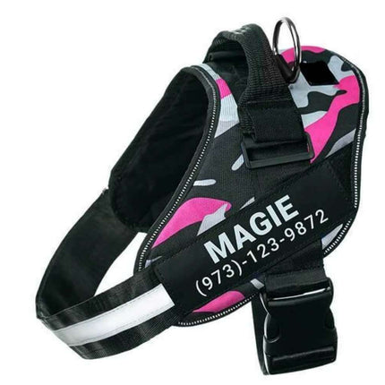 Personalized Custom Reflective Breathable Dog Harness NO PULL Adjustable Pet Harness for Small Large Dogs and Cats - Best Harness for French Bulldogs, Puppy Harness, Cat Harness - petpexi.com