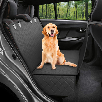 Dog Car Seat Cover with Mesh Window – Waterproof Hammock with Zippers & Storage | Petpexi