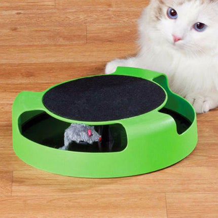 Pet Automatic Interactive Cat Toy – Scratch Pad & 360° Spin | PetPexi