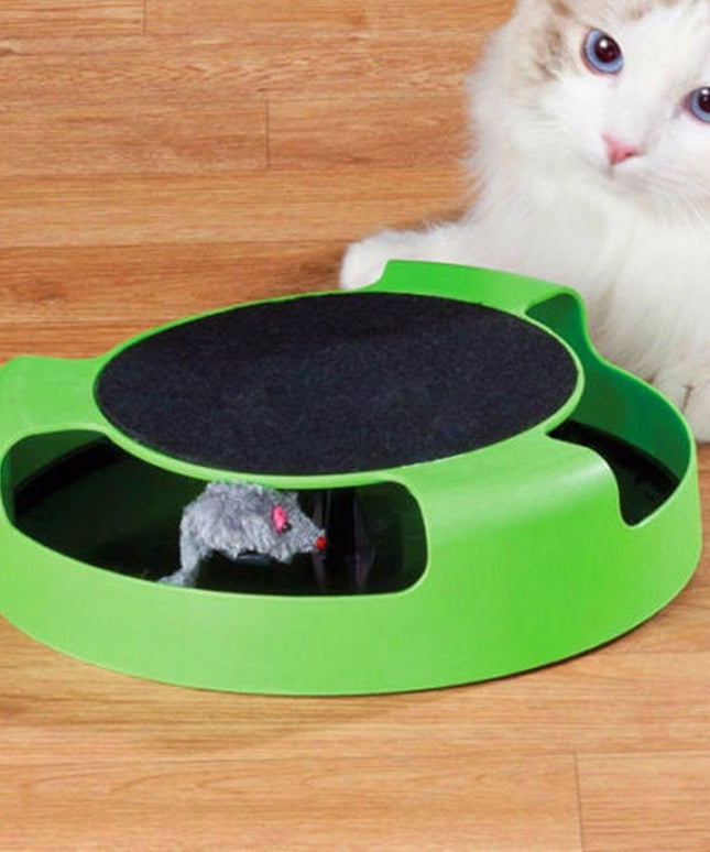 Pet Automatic Interactive Cat Toy – Scratch Pad & 360° Spin | PetPexi