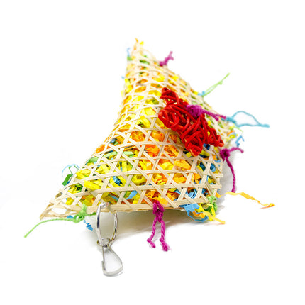 Bird Brushed Straw Toy – Natural 35cm Hanging Toy for Parrots | PetPexi