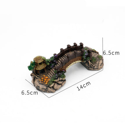 Aquarium Landscape Bridge – Durable Resin Fish Tank Decoration | PetPexi