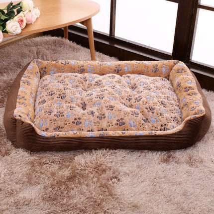 Cozy Flannel & Corduroy Pet Nest for Cats and Dogs - XXS (45x31x15cm) | PetPexi