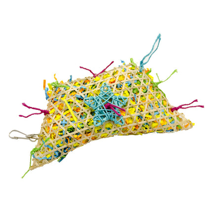 Bird Brushed Straw Toy – Natural 35cm Hanging Toy for Parrots | PetPexi