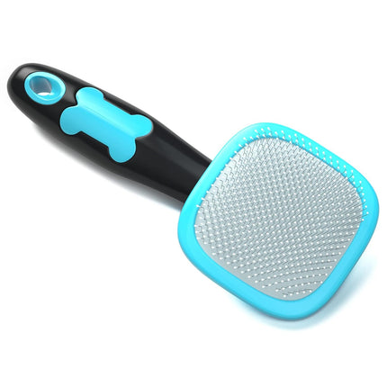 Dog & Cat Grooming Brush – Shedding & Dematting Slicker with Rubber Handle | Petpexi