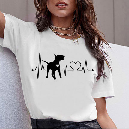 Kawaii Dog Digital Print T-Shirt – Cute Streetwear Tee | PetPexi