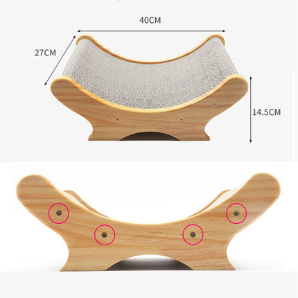 U-Shaped Cat Bed & Paw Grinder – Multifunctional Cat Scratching Toy | PetPexi