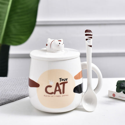 Cute Cat Mug – 420ml Cartoon Ceramic, Premium Quality | PetPexi