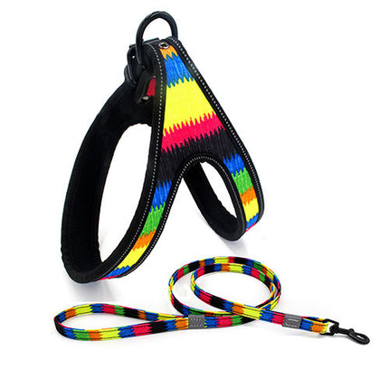 Colorful Dog Leash & Adjustable Harness – Soft, Reflective, Explosion-proof for Small & Medium Dogs | Petpexi