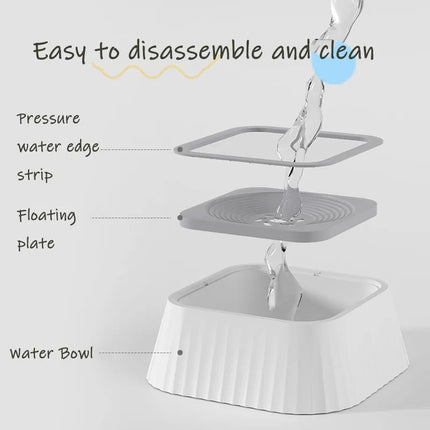 Splash-Proof Floating Pet Water Bowl – No-Wet Mouth Design | Petpexi