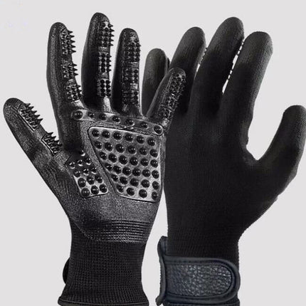 Pet Hair Grooming Glove for Cats, Dogs & Horses – Soft Rubber Shedding, Bathing & Massage Brush | Petpexi