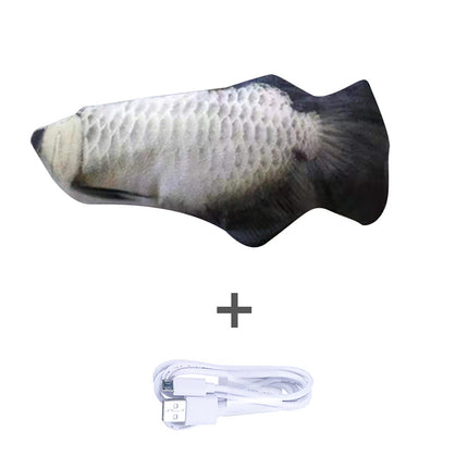 Electric Jumping Fish Cat Toy (No Catnip) – USB Rechargeable Interactive Plush | Petpexi