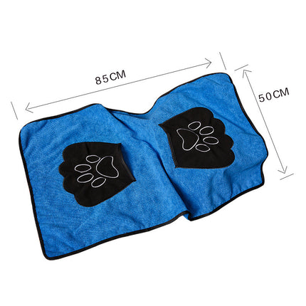 Pet Absorbent Bath Towel – Soft & Durable Blue & Purple Towel for Dogs & Cats | Petpexi