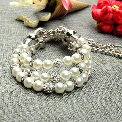 Elegant Pearl Dog Collar with Matching Pet Leash – Stylish & Durable | petpexi.com