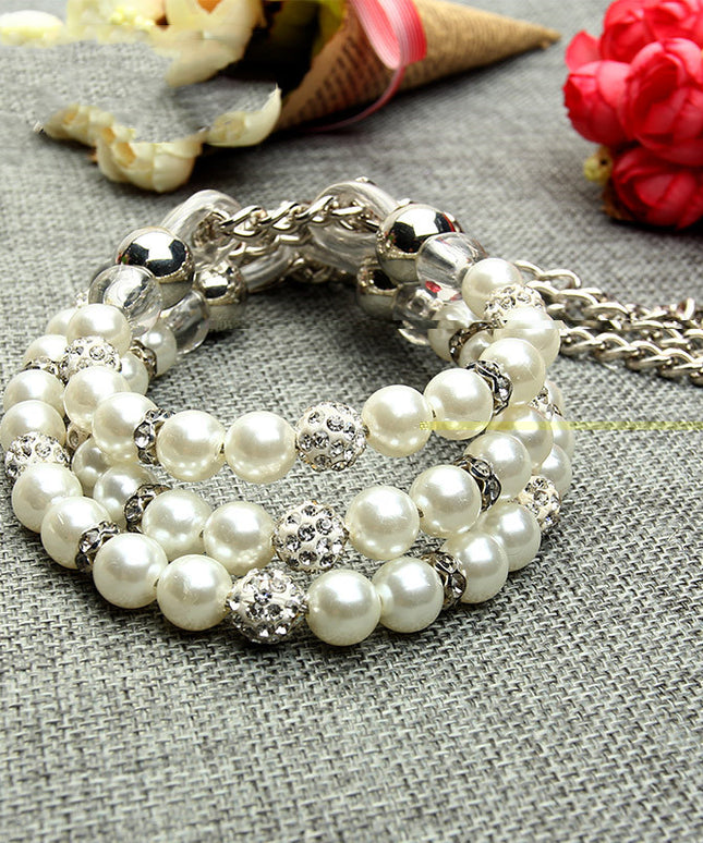 Elegant Pearl Dog Collar with Matching Pet Leash – Stylish & Durable | petpexi.com