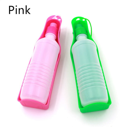Portable Dog Water Bottle with Built-In Bowl – 500ml Travel Feeder | Petpexi
