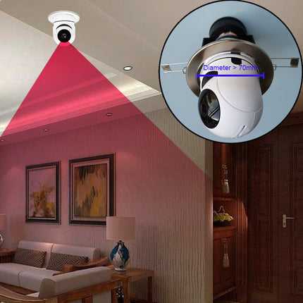 Smart Bulb WiFi Camera with Shaking Head – 1080P Wireless Home & Pet Surveillance