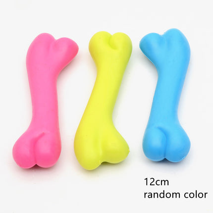 Premium TPR Rubber Dog Bone Chew Toy for Puppies - Bite Resistant, Eco-Friendly